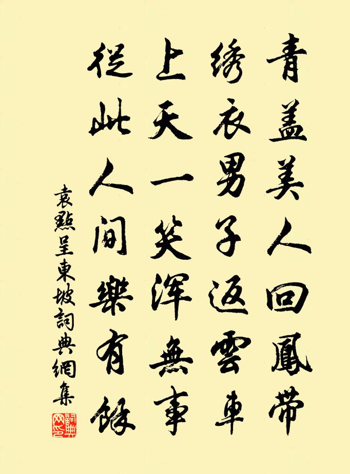 袁点呈东坡书法作品欣赏