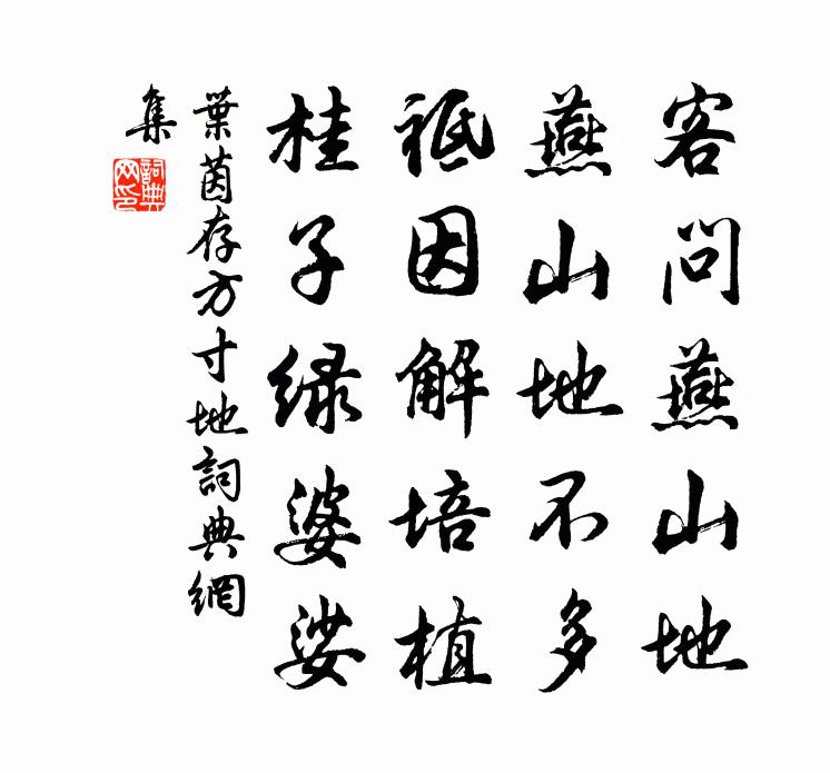 叶茵存方寸地书法作品欣赏