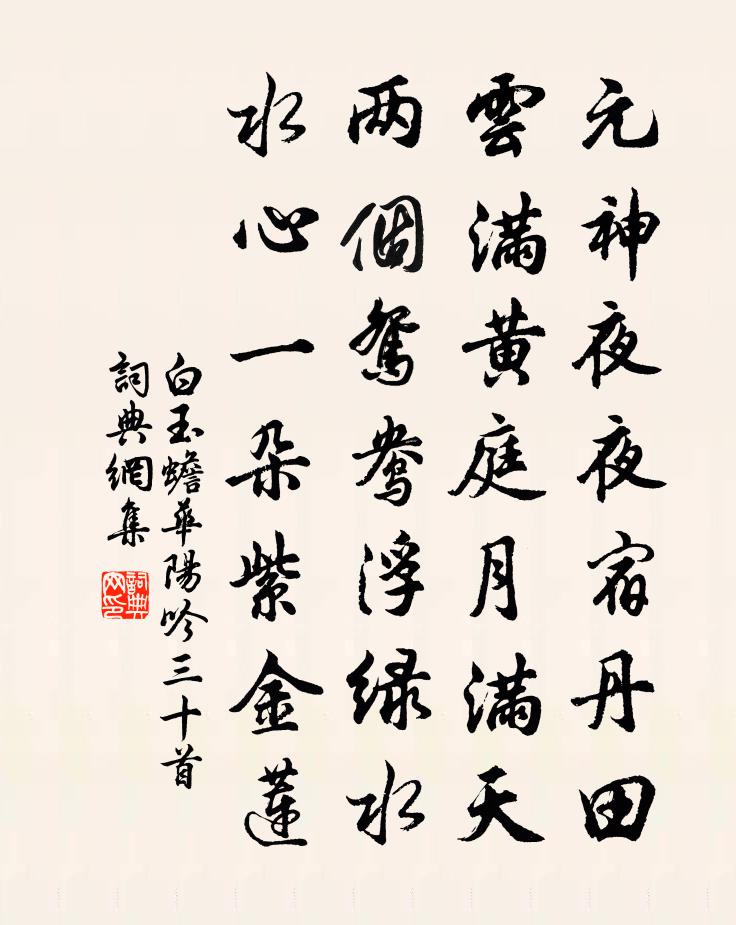 白玉蟾华阳吟三十首书法作品欣赏