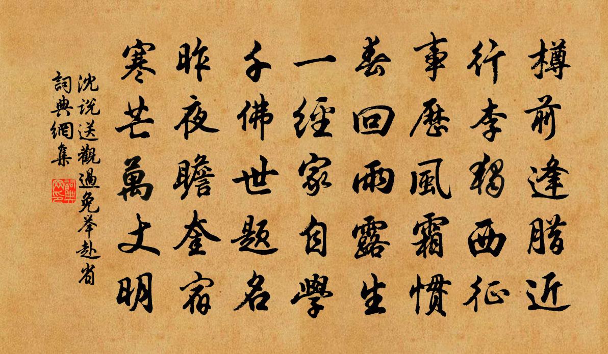 沈说送观过免举赴省书法作品欣赏