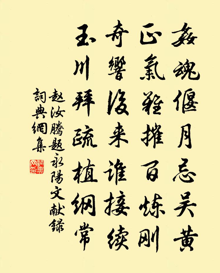 赵汝腾题永阳文献录书法作品欣赏