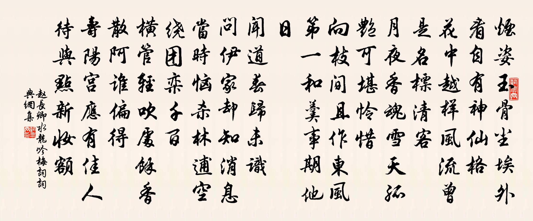 赵长卿水龙吟（梅词）书法作品欣赏