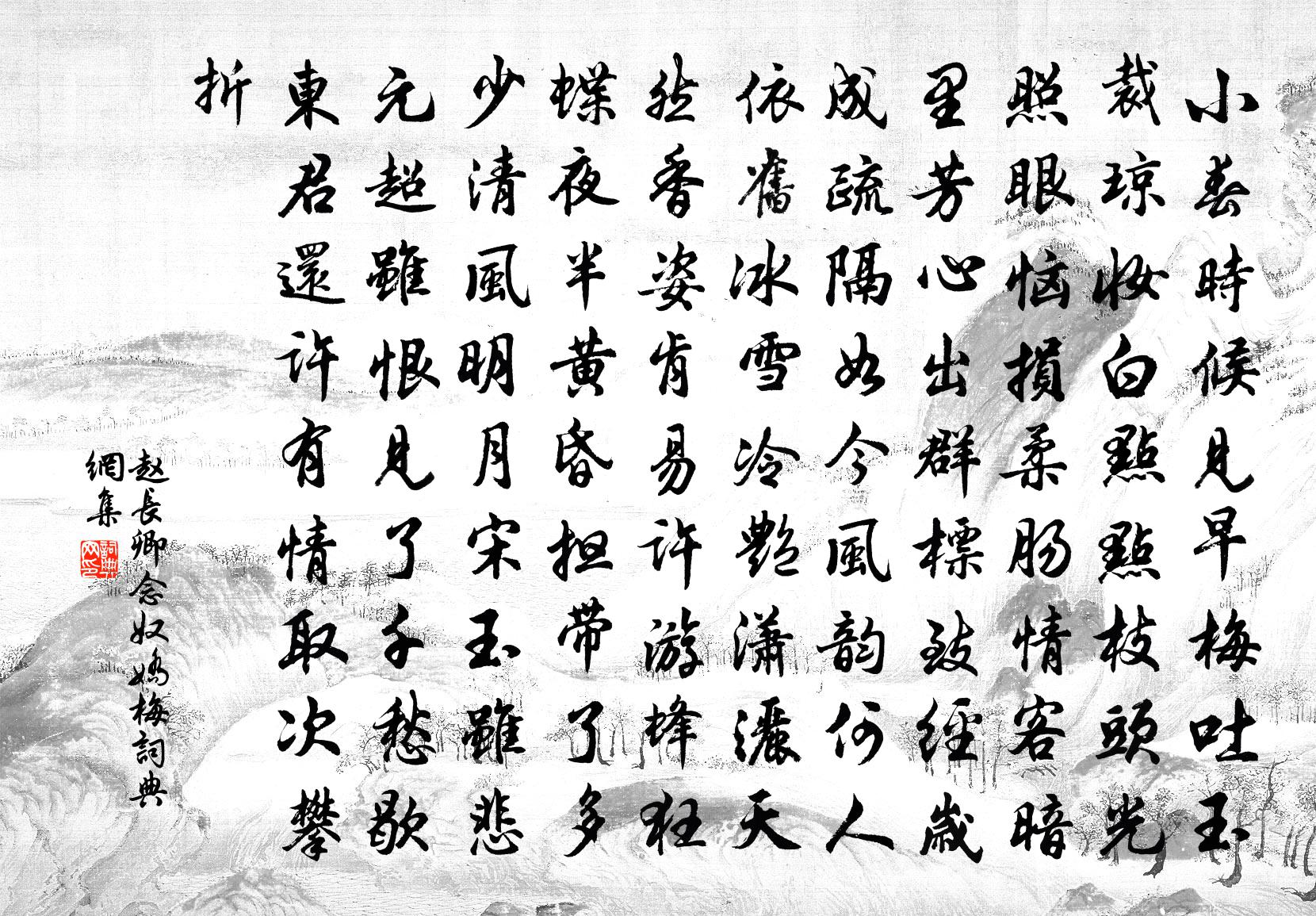赵长卿念奴娇（梅）书法作品欣赏