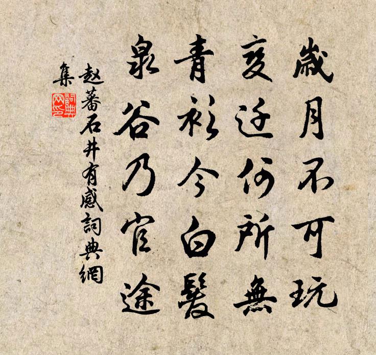 赵蕃石井有感书法作品欣赏