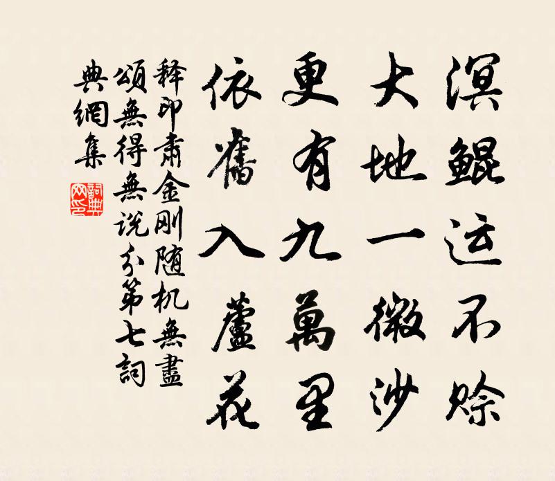 释印肃金刚随机无尽颂无得无说分第七书法作品欣赏