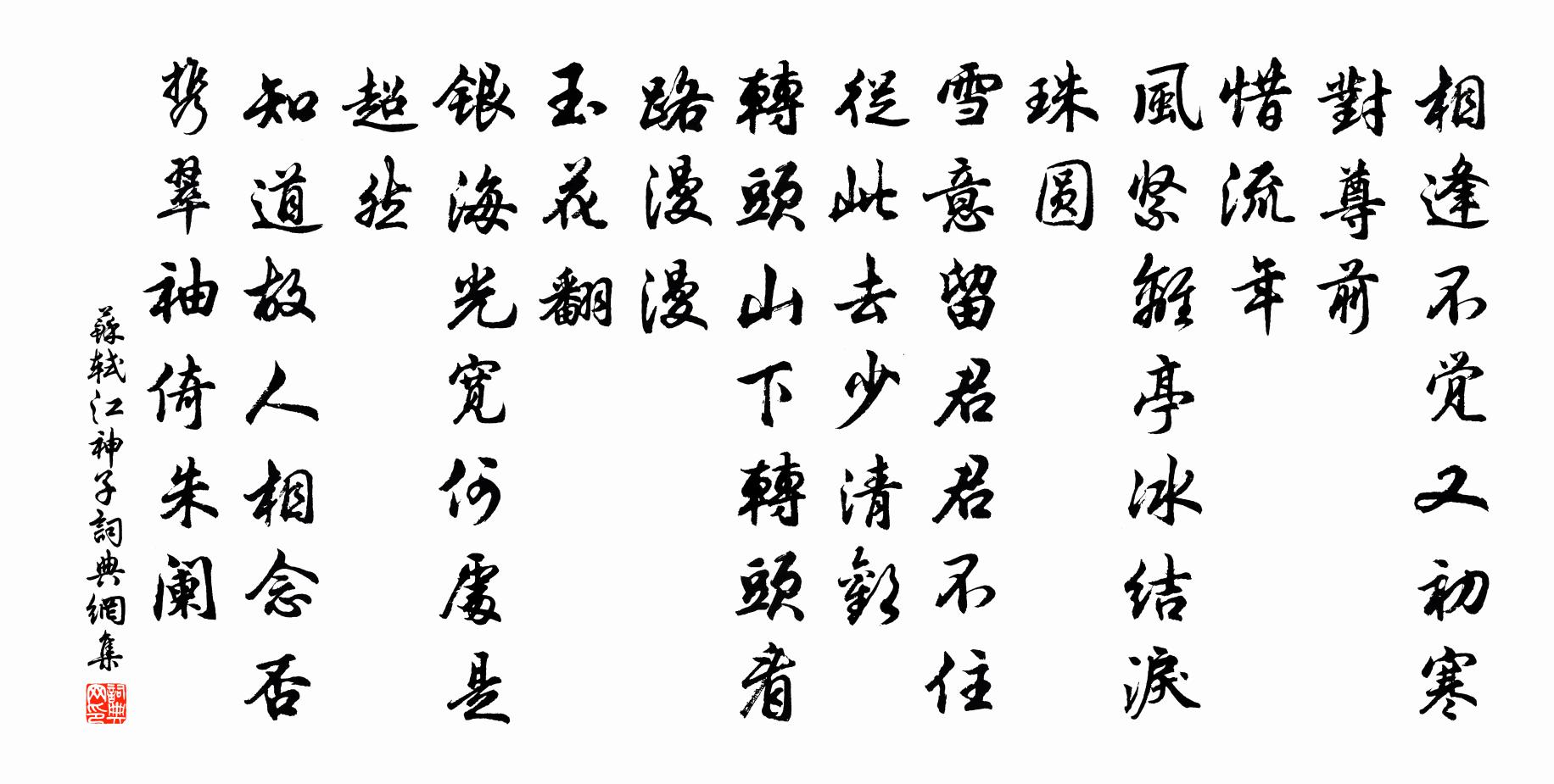 苏轼江神子/江城子书法作品欣赏