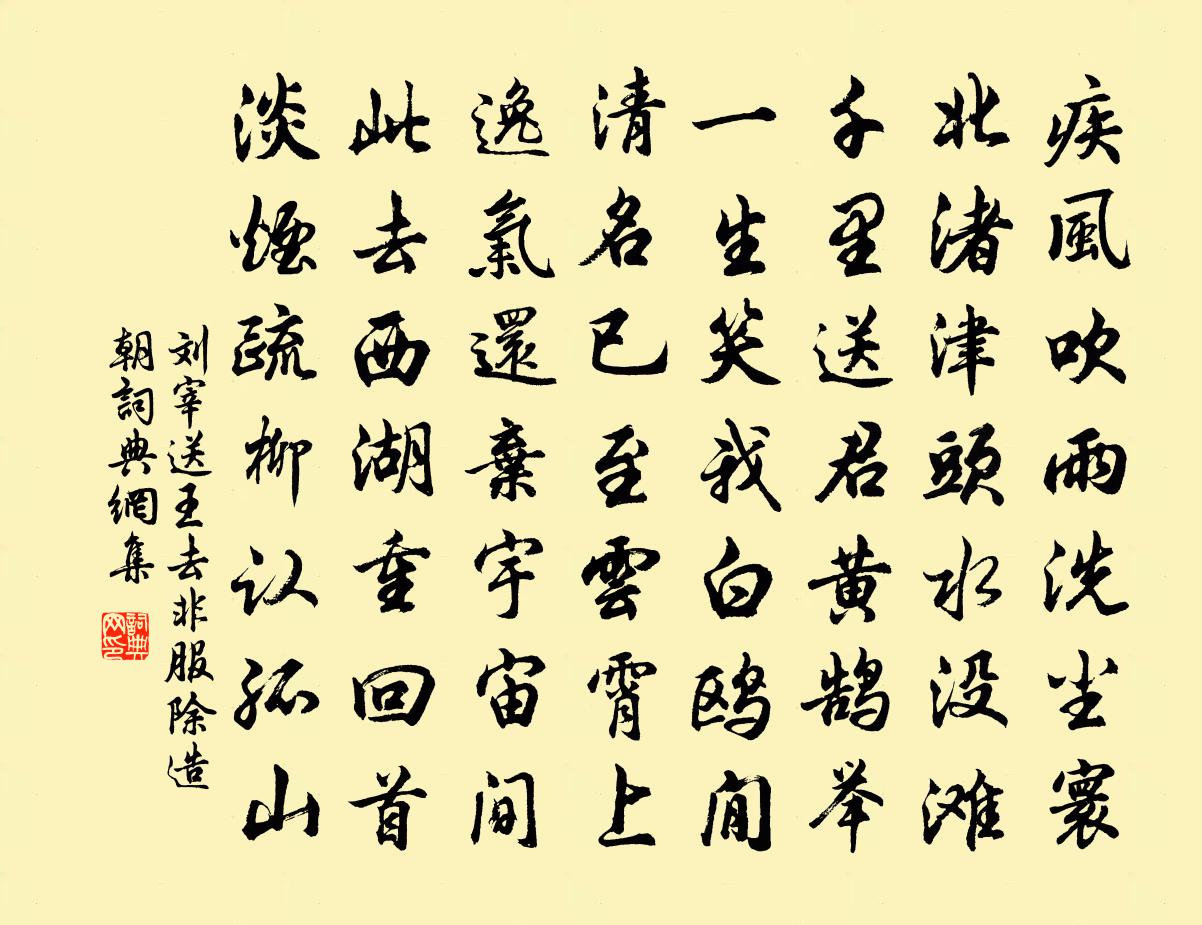 刘宰送王去非服除造朝书法作品欣赏