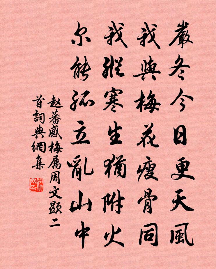 赵蕃感梅属周文显二首书法作品欣赏