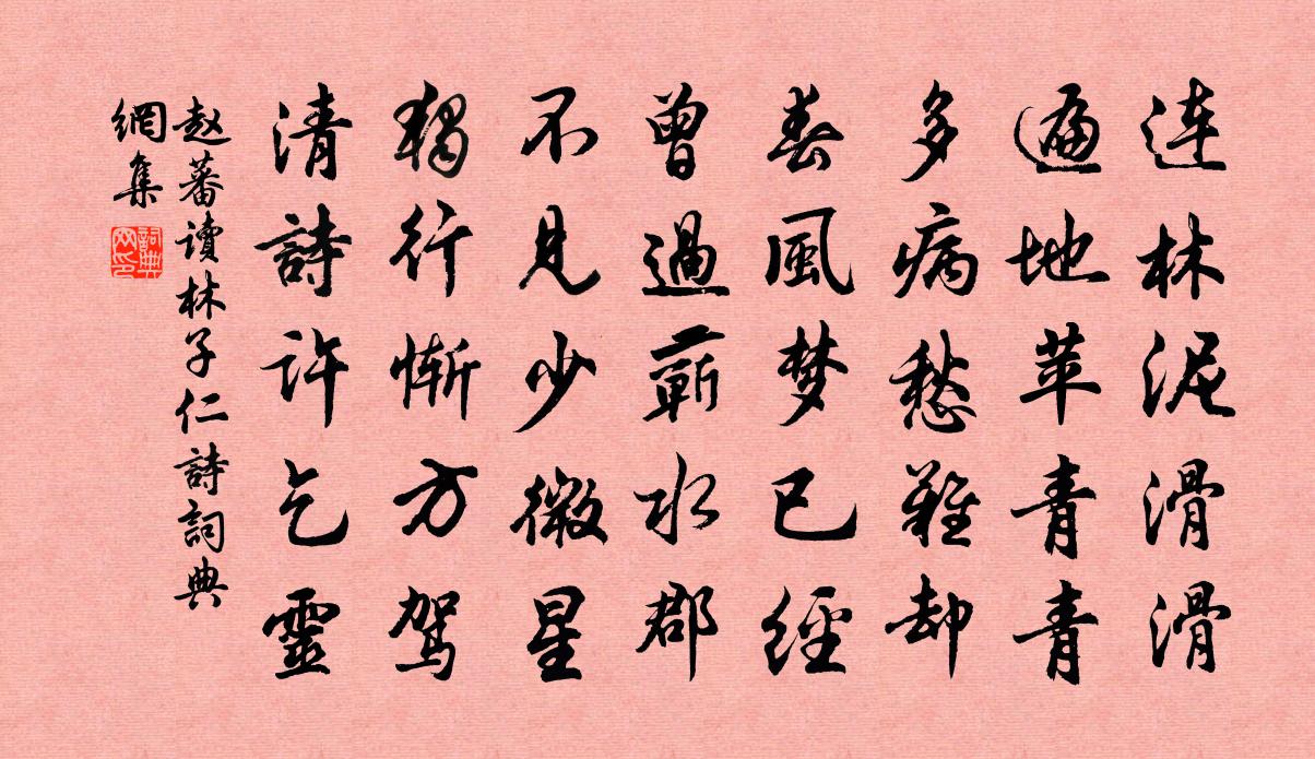 赵蕃读林子仁诗书法作品欣赏