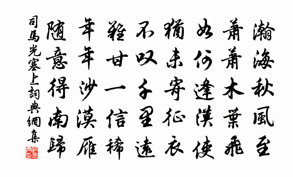 司马光塞上书法作品欣赏