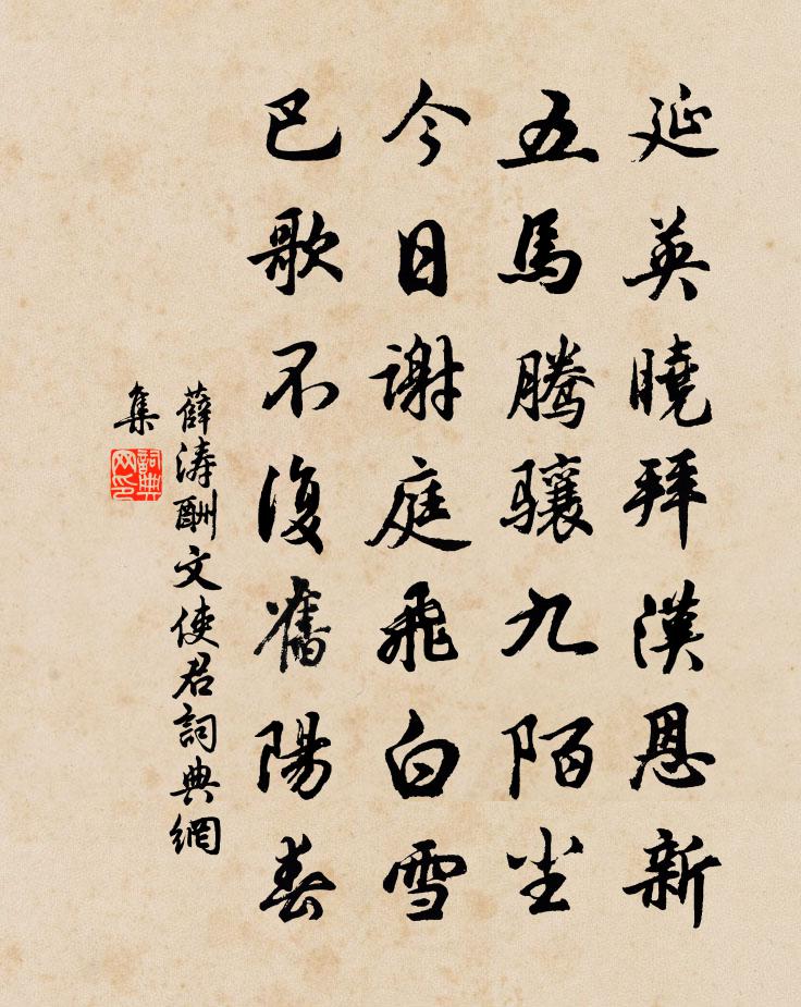 薛涛酬文使君书法作品欣赏