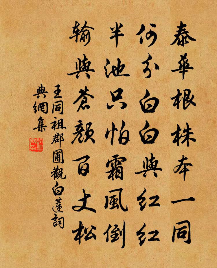 王同祖郡圃观白莲书法作品欣赏