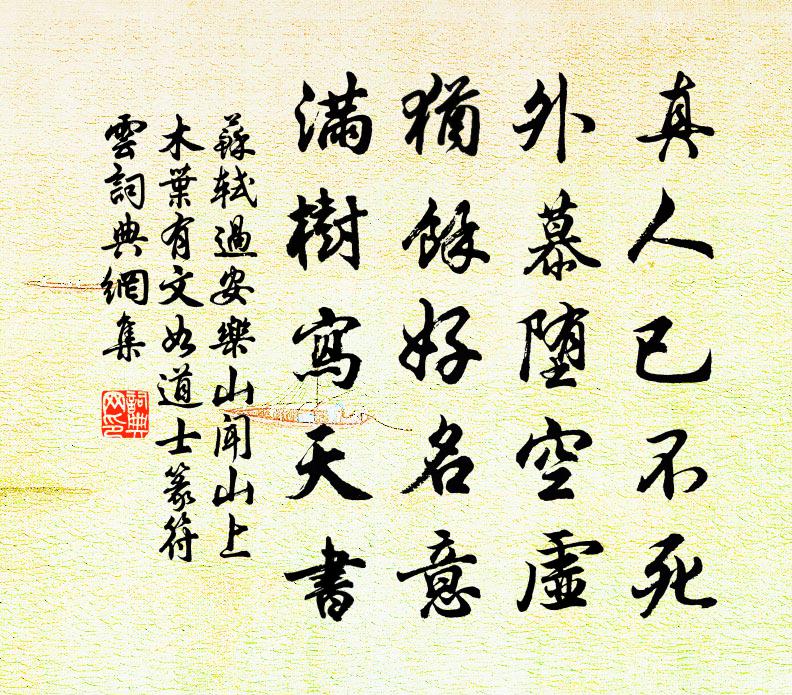 苏轼过安乐山，闻山上木叶有文，如道士篆符，云书法作品欣赏
