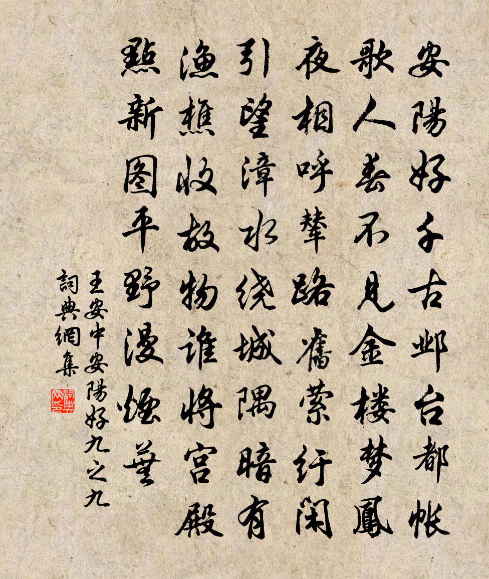 王安中安阳好（九之九）书法作品欣赏