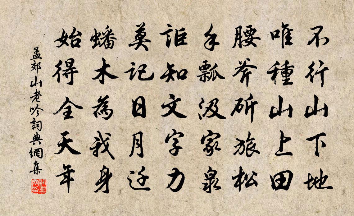 孟郊山老吟书法作品欣赏