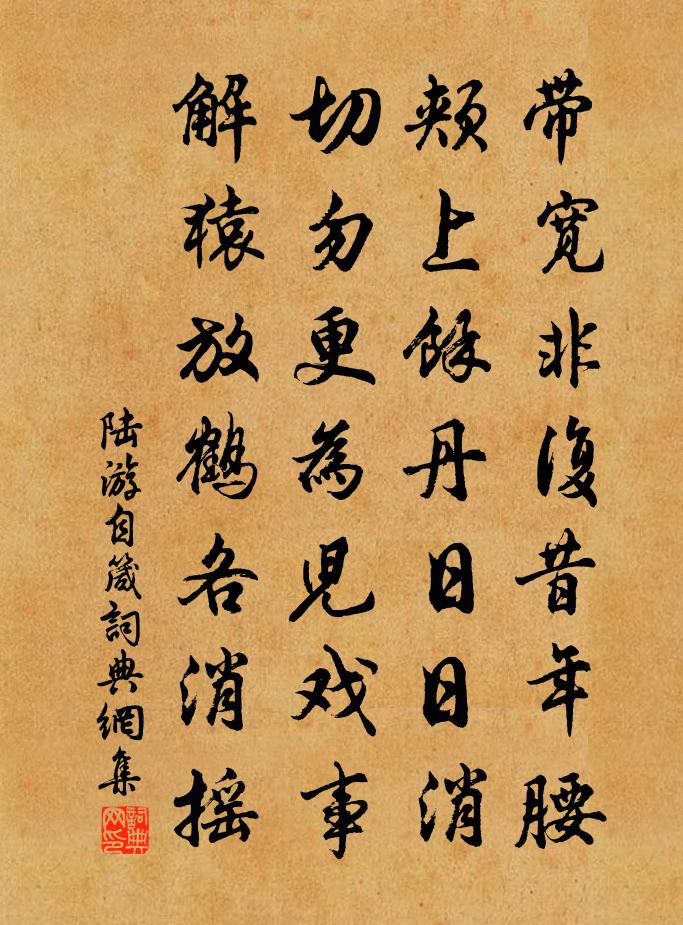 陆游自箴书法作品欣赏