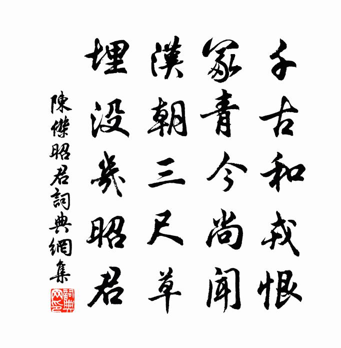 陈杰昭君书法作品欣赏